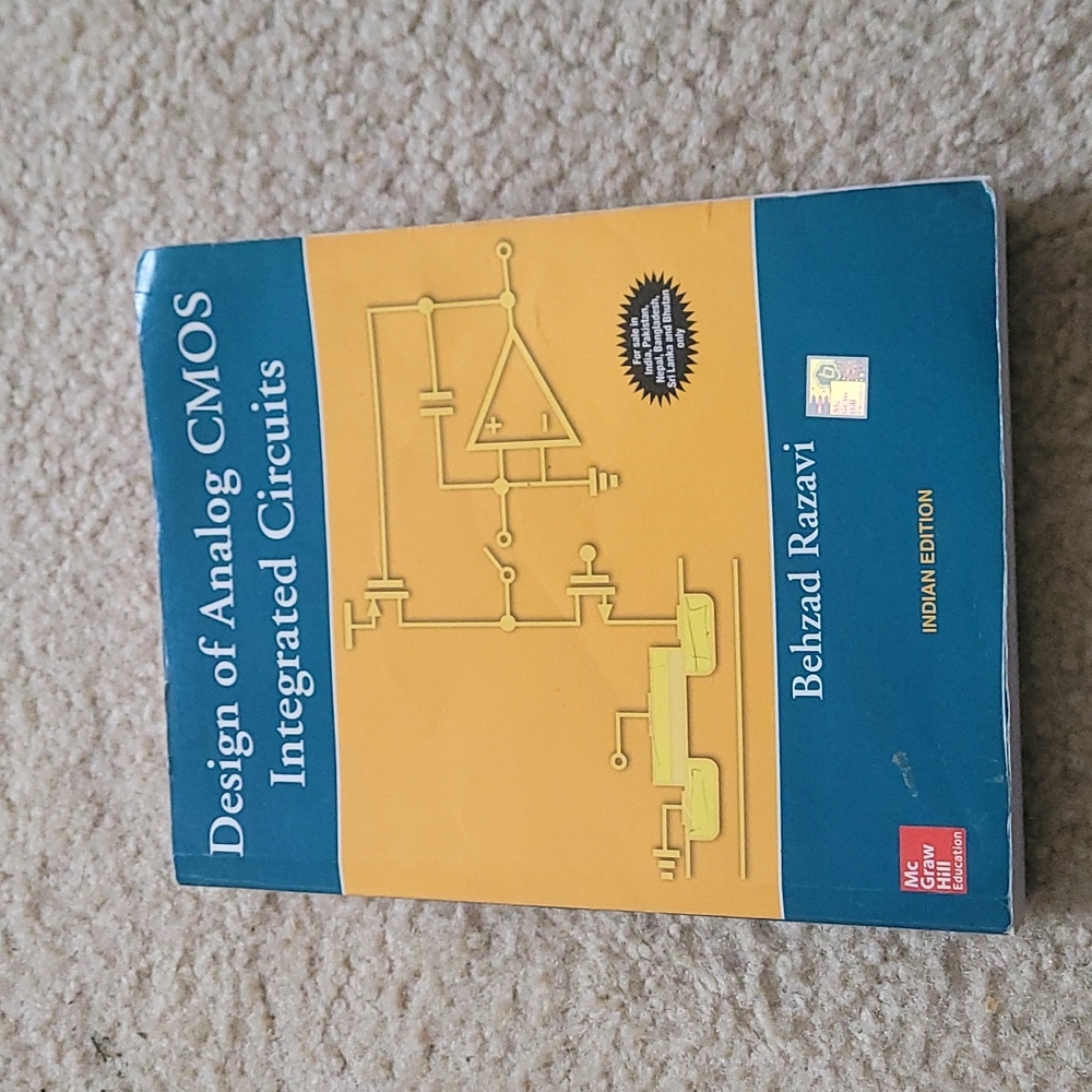Design of analog cmos integrated circuits